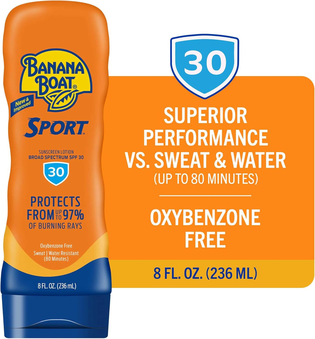 Sport Performance Lotion Sunscreens with Powerstay Technology SPF 30, 8 Ounces by