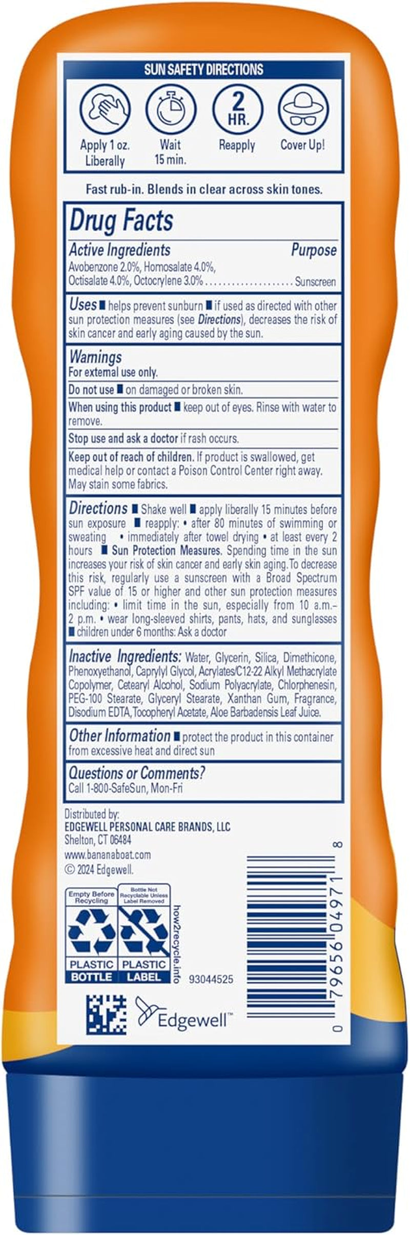 Sport Performance Lotion Sunscreens with Powerstay Technology SPF 30, 8 Ounces by